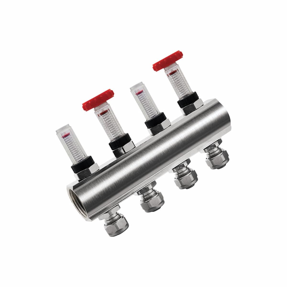 Kas Debili Kontrollü Kollektör 1'' 16x2 Pn10 4 Delikli