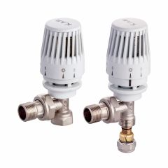 Kas Köşe Termostatik Radyatör Vanası (Jaklı) 1/2''- 16x2 Pex-B Bağlantılı