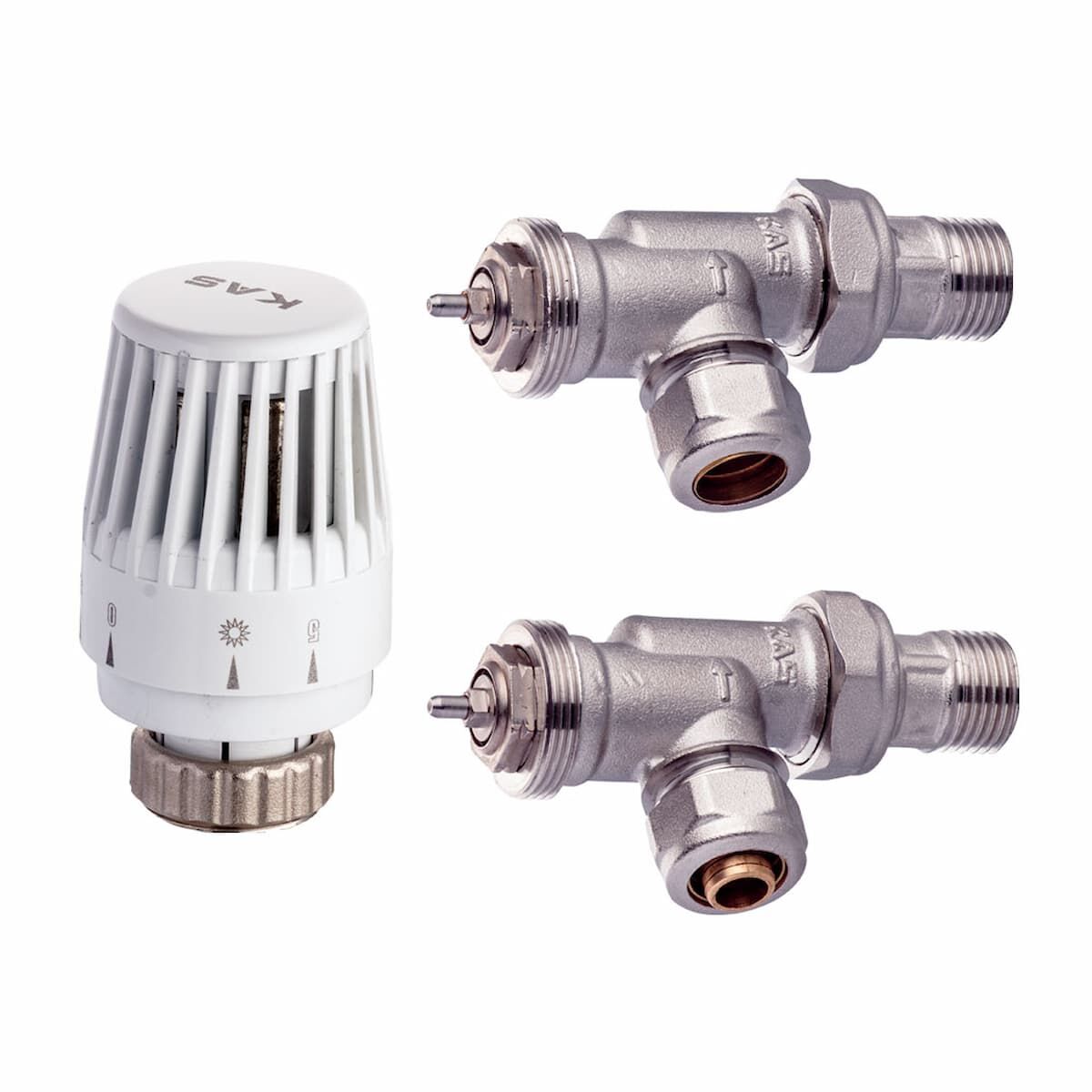 Kas Eksenel Termostatik Vana 1/2'' Boru Bağlantılı