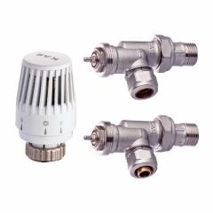 Kas Eksenel Termostatik Vana 1/2'' Boru Bağlantılı