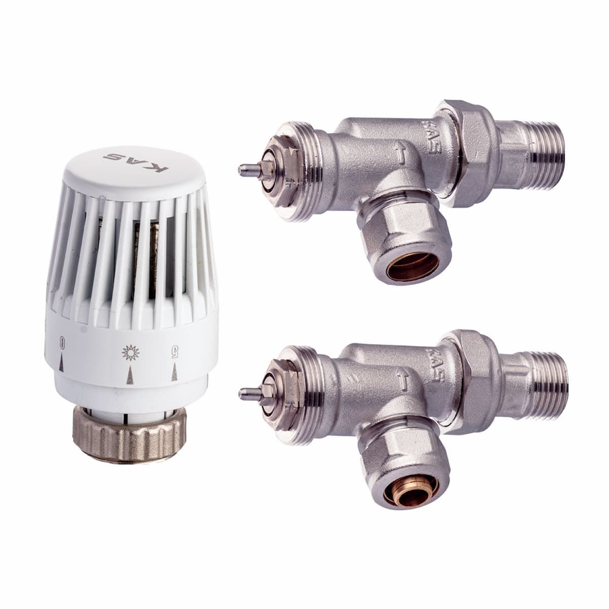 Kas Eksenel Termostatik Vana 1/2'' Pex Bağlantılı