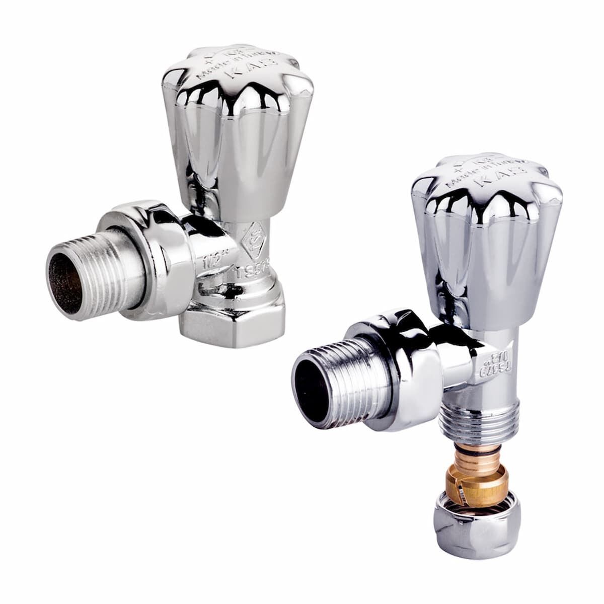 Kas Köşe Radyatör Vanası 1/2''-16x2 Pe-x Bağlantılı