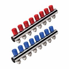 Kas Vanalı Kollektör - Paslanmaz Çelik 1'' 16x2 Pn10 10 Delikli