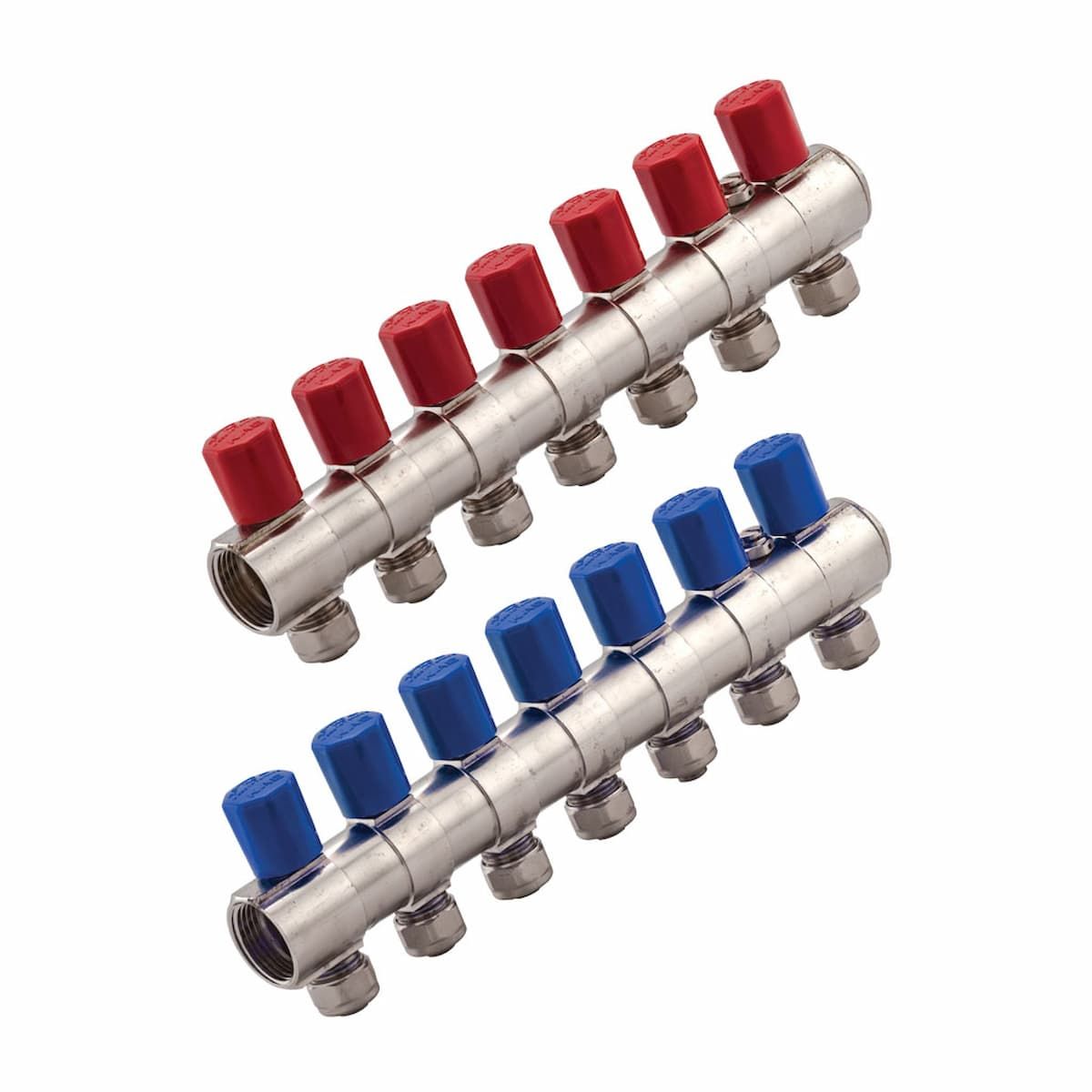 Kas Vanalı Kollektör - Pirinç 1'' 16x2 Pn10 13 Delikli