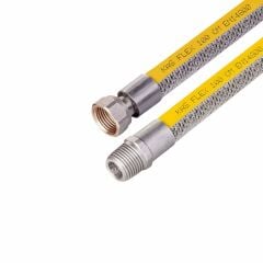 Kas Ocak Doğalgaz Bağlantı Flexi-Örgülü Dn12 1/2'' 125 Cm