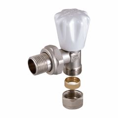 Kas Köşe Radyatör Vanası Tip3 1/2''-16x2 Boru Bağlantılı