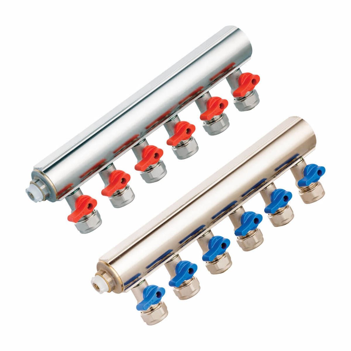Kas 3/8 Mini Vanalı Kollektör-Pirinç 1'' 16x2 Pn10 6 Delikli