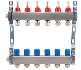 Debili-Vanalı Kollektör Seti - Kare Tip Paslanmaz Çelik 3 Delikli